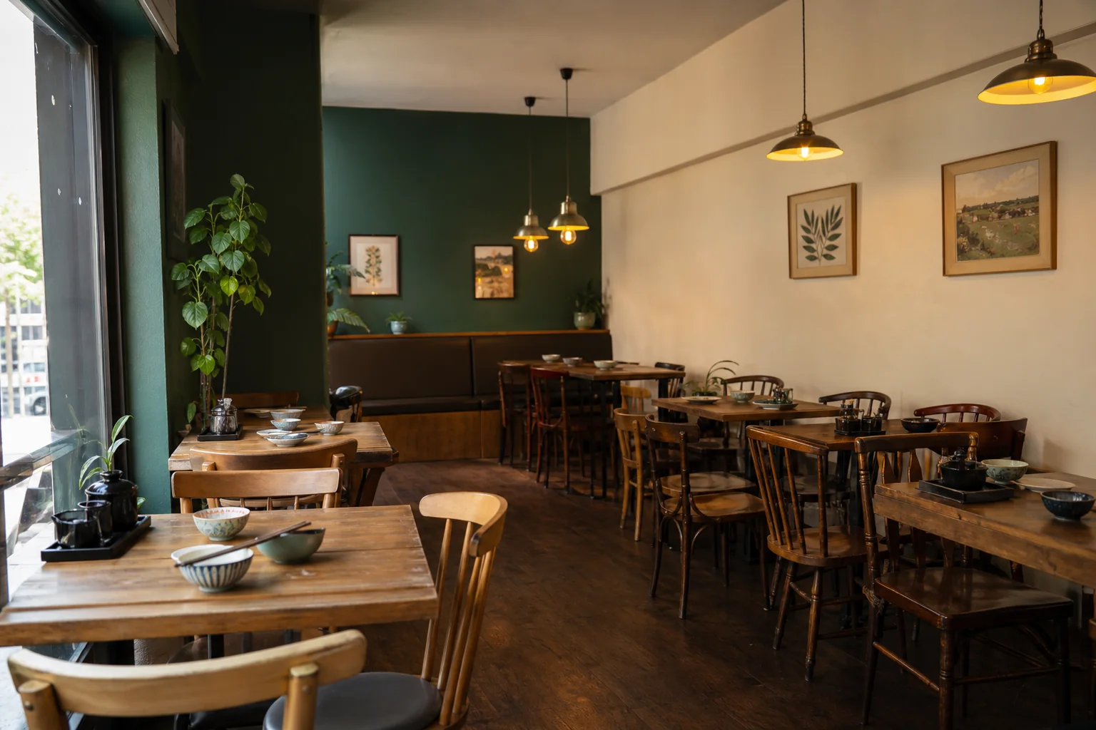 Inside the restaurant